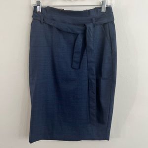NWT Banana Republic Blue Plaid High-rise Pencil Skirt